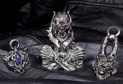 開封展示品》牙狼デフォルメ魔戒コレクション・ガロ&ゼロメッキVer.2体 
