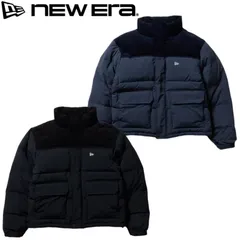 新品 NEWERA ニューエラ 正規品 ダウン ジャケット アウター ブルゾン フェザー 防寒 軽量 軽い 暖かい ナイロン コーデュロイ オーバーサイズ ワイド メンズ レディース ユニセックス 紺 ネイビー 黒 ブラック 14682726 14682727