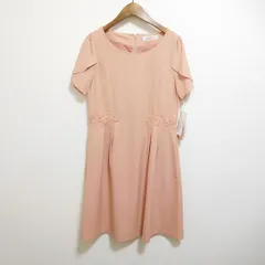 #snc ギャラリービスコンティ GALLERYVISCONTI ワンピース 23 ピンク 半袖 花モーチーフ ビーズ タグ付き 新品同様 レディース [859573]