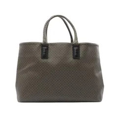 ボッテガヴェネタ BOTTEGA VENETA トートバッグ MARCOPOLO マルコポーロ ラージ イントレッチオジェット 222499 グレー PVCコーティングキャンバス レザー マルコポーロ トートバッグ メンズ Used B