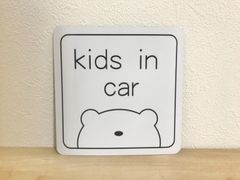 車用ステッカー　くま　kids in car キッズインカー