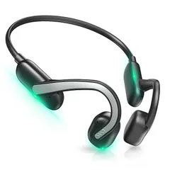 骨伝導イヤホン こつでんどうイヤホン bluetooth オープンイヤーヘッドホン Bluetooth イヤホン ながら聴きイヤホン 耳を塞がないイヤホン イヤホン Bluetooth AIFENG 骨伝導ヘッドセット 軽量デザイン30g 8時間連続再生 音漏のサムネイル