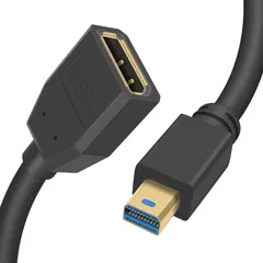 Duttek 8K Displayport 延長ケーブル30cm ミニDisplayport to Displayport 延長ケーブル DP1.4 Displayport メス to Mini Di