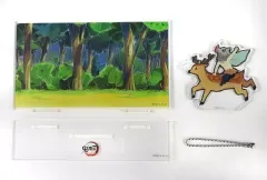 【中古】雑貨 柱合会議・蝶屋敷編 伊之助と鹿の力比べアクリルチャームスタンド 「鬼滅の刃×ufotable Cafe 竈門炭治郎 立志編 特別編集版放送記念コラボレーションカフェ」