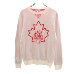 Jack Bunny!! by PEARLY GATES ジャックバニーバイパーリーゲイツ ゴルフ 長袖 ニット 1 ホワイト系 セーター レディース 古着