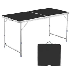 【在庫セール】3段階高さ調整可能 キャンプテーブル 120cm ピクニック テーブル レジャー キャンプ用 折りたたみ 折畳み アウトドア コンパクト 収納 DesertFox 簡単組立006