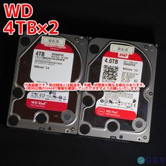 Western Digital WD Red 3.5インチHDD 4TB WD40EFRX 2台セット 動作中古品【4T-V66m/V67m】