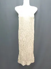 ◇ anap mimpi ニット Vネック サイドスリット タイト シンプル ロング ワンピース サイズF ブラウン レディース E  【1308160043066】