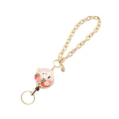 [スリーカラット] PEANUTS リールキーホルダー フルーツシリーズ 全2種類 キーホルダー リールキー スヌーピー グッズ (いちごまみれ) [いちごまみれ]