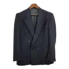 80年代 USA製 Christian Dior クリスチャン ディオール ダブルブレスト テーラードジャケット ストライプ(メンズ 43 L)中古 古着 U3451