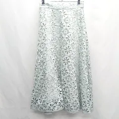 ◇ Θ MERCURYDUO マーキュリーデュオ シアー素材 ロング Aライン スカート サイズ S ライトブルー レディース E  【1409240063728】