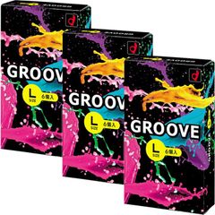 GROOVE コンドーム Lサイズ オカモト 6個入×3箱セット BIGサイズ 4547691810687