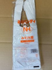 中川製袋化工 レジ袋 ネオハンディ みそ汁用 1袋(100枚)　白
