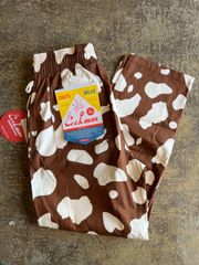クックマン　COOKMAN CHEF PANTS 新品 COW 牛柄　BROWN ブラウン