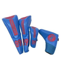 PEARLY GATES パーリーゲイツ  ヘッドカバー ニコちゃん 4点セット  ブルー系 DR FW UT PT [240101418237] ゴルフウェア ストスト