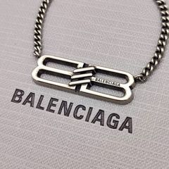 超美品】BALENCIAGA バレンシアガ BBアイコンネックレス ロゴ