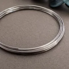 ＊10連セット＊ メモリーワイヤー ブレスレット用 22ゲージ 0.6mm 直径55mm スチール製 et120s