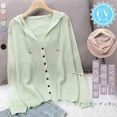 UVカットカーディガン 接触冷感 シアーニットカーデ レディース カジュアル 羽織り物 シアーニット  vii3u503977