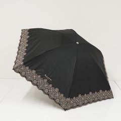 折りたたみ日傘 Aquascutum アクアスキュータム USED美品 一級遮光 晴雨兼用 ブラック 刺繍 UV 遮熱 紫外線対策 ブランド 50cm FS9084