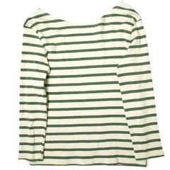 BEAUTY&YOUTH UNITED ARROWS ビューティーアンドユース ユナイテッドアローズ 日本製 コットンボーダー8分袖カットソー 1612-225-4748 Free グリーン ボートネック バスクシャツ トップス g17792