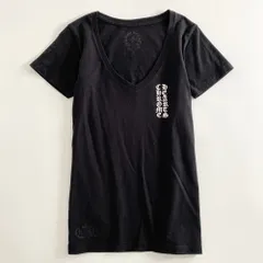 1a31 CHROME HEARTS クロムハーツ ロゴプリント オープンネックカットソー S ブラック Tシャツ Tee クロス USA製のサムネイル