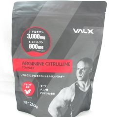 (期限2025年09月) VALX バルクス アルギニン・シトルリンパウダー アセロラ風味 240g ( 0501-T4 )