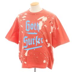 【新品】ディースクエアード DSQUARED2 ダメージ加工 コットン クルーネック 半袖Ｔシャツ レッドxホワイト【サイズXS】【メンズ】