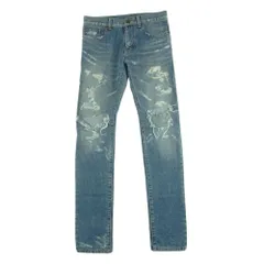 超名作サンローラン13awデストロイデニム28インチ SAINT LAURENT サンローラン 13AW デストロイクラッシュ加工