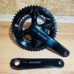 【美品】 シマノ 105 FC-R7100 12S 170mm 50-34T クランクセット SHIMANO 完成車外し 2×12速 使用少ない 簡易清掃 750g ブラック