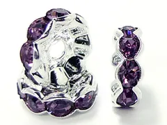 ロンデル 波型(シルバー)(パープル)(6mm)(50個)