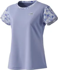 【新品】prince（プリンス） レディース ウィメンズ ゲームシャツ テニスウェア バドミントンウェア 半袖Tシャツ 吸汗速乾 UPF50+　ラベンダー WS4057-134