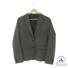 ☆美品☆ UNIQLO ユニクロ レディース ジャケット シンプル フォーマル 長袖 レディース グレー L 901-10755 送料無料 古着