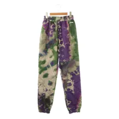 ステューシー STUSSY タイダイキルティングイージーパンツ 中綿 XS グリーン パープル /HK ■OSのサムネイル