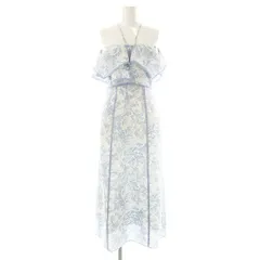 スナイデル SNIDEL 23SS ラッフルカラーワンピース ロング 花柄 0 ライトブルー ホワイト /DF ■OS