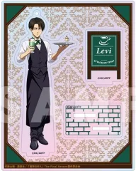 【中古】アクリルスタンド・アクリルパネル リヴァイ(喫茶店ver.) オーロラアクリルフィギュア 「進撃の巨人」