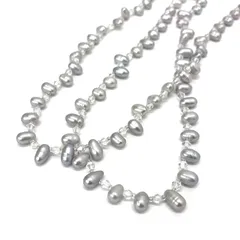 ◆淡水パール ビーズ ネックレス ロング◆