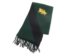 【お得なクーポン配布中!】 90s イタリア製 ダブルポニー ポロ ラルフローレン マフラー メンズ レディース 古着 オールド リバーシブル フリンジ付き ウール ツートン