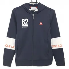 ★特価★ルコックゴルフ ジップパーカー ネイビー×白 ロゴ刺しゅう ブルゾン  レディース M ゴルフウェア le coq sportif
