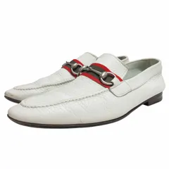 サントーニ SANTONI トゥモローランド TOMORROWLAND 別注 ビットローファー スリッポン ドレスシューズ 7 約26cm 白 ホワイト ■GY03のサムネイル
