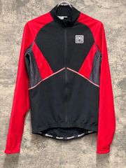 JH181 サンティーニ Santini 長袖 サイクルジャケット 黒 赤 M