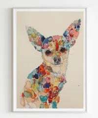 ✨特別価格【原画】『ジョルジュ西へ』（チワワ　パステル画　動物画　風景画） ✨特別価格【原画】『ジョルジュ西へ』（チワワ パステル画 動物