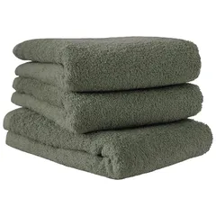 【新着商品】hiorie(ヒオリエ) ビッグフェイスタオル 日本製 ホテルスタイルタオル 3枚セット [バスタオル代わりに] モス 無地 瞬間吸水 小さめ タオル セット 耐久性 綿100% 【選べる18色】 泉州タオル