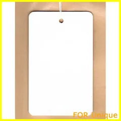 【人気商品】白無地タグ（値札）6341（37×60mm・白糸）/500枚のサムネイル