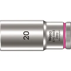WERA ヴェラ 差込角3/8DR 六角ねじ ボルト用 ディープソケット 六角サイズ20mm 全長64mm 004542 工具 ツール DIY 作業工具 道具