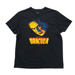 【L】00s OLD NAVY DRACULA ドラキュラ ホラー Tシャツ 映画 ムービー ブラック 古着