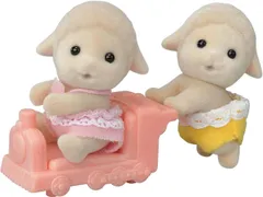 【新品】エポック社 シルバニアファミリー 人形 ヒツジのふたごちゃん ヒ 8 STマーク認証 3歳 おもちゃ ドールハウス Sylvanianのサムネイル