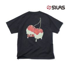 サイラス tシャツ Tシャツ silas SILAS PIXEL CHERRY S/S TEE 110252011012 メンズ レディース ティシャツ ティーシャツ ブラック 黒 ブランド おしゃれ チェリー さくらんぼ 半袖 ピクセル 丸首
