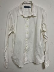 ラルフローレンスポーツ　スリムフィット　ストレッチ　白　シャツ　中古　Ralph Lauren sport Mサイズ　レディース
