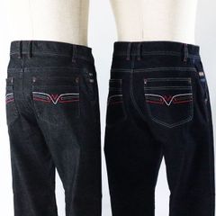 パジェロ ソフトデニムパンツ 45-5303-07 Gパン ジーンズ メンズ カジュアル 洋服 30代 40代 50代 60代 秋 冬 ネイビー ブラック 洋服 厚手