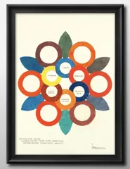 10294エリザベス A ネドウィル Centre Pure Colors A3 サイズ ポスター アート おしゃれ 絵画 インテリア 北欧 イラスト マット紙 艶消し アートパネル 額 フレーム デザイン 壁掛け ギフト 新築祝い ディスプレイ 